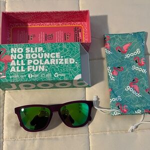 Goodr Purple Sunglasses with Green Lenses